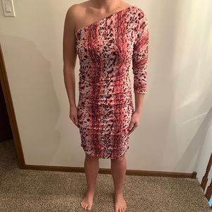 Pink cheetah print dress